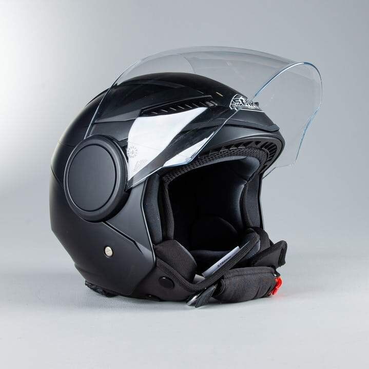 Casque Moto Jet SMK Mat Black M - Wizmo