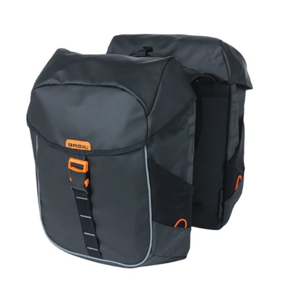 Sacoches Basil Miles 34L Tarpaulin, couleur noir/range